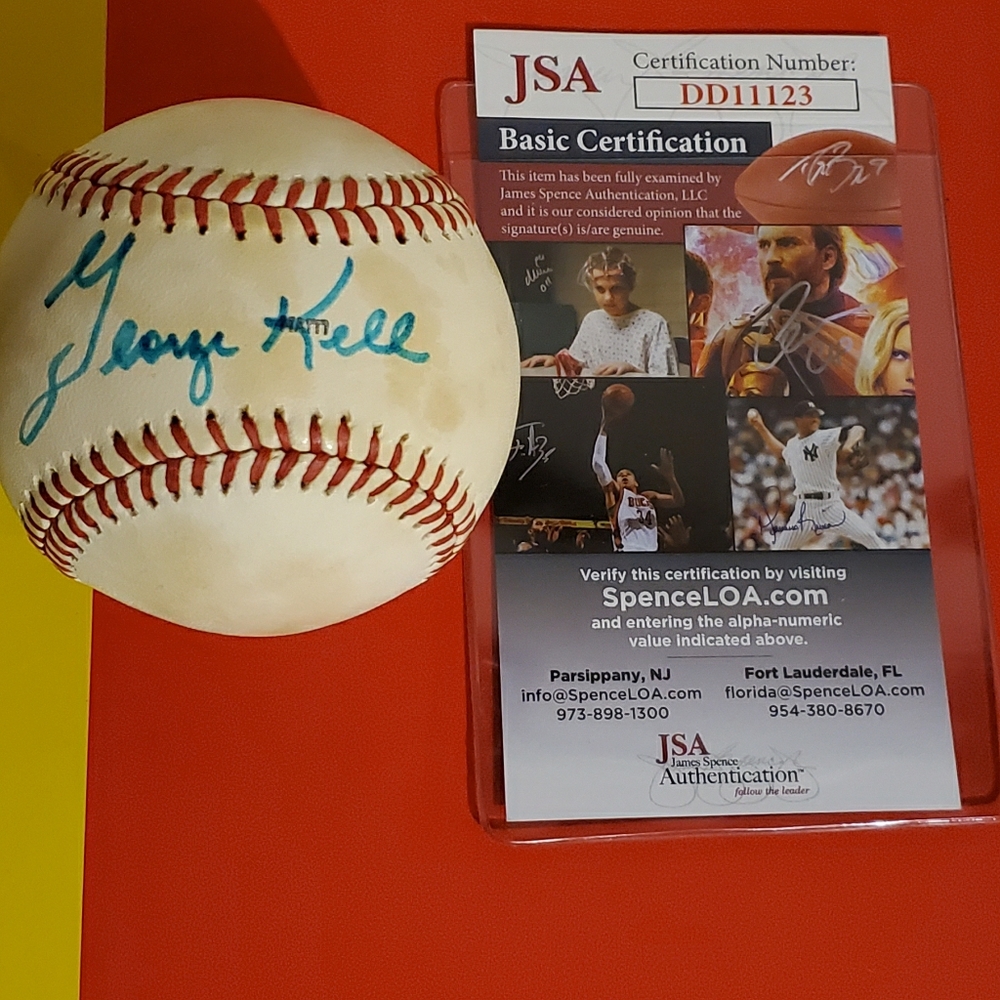 George Kell Signed Certified Baseball
